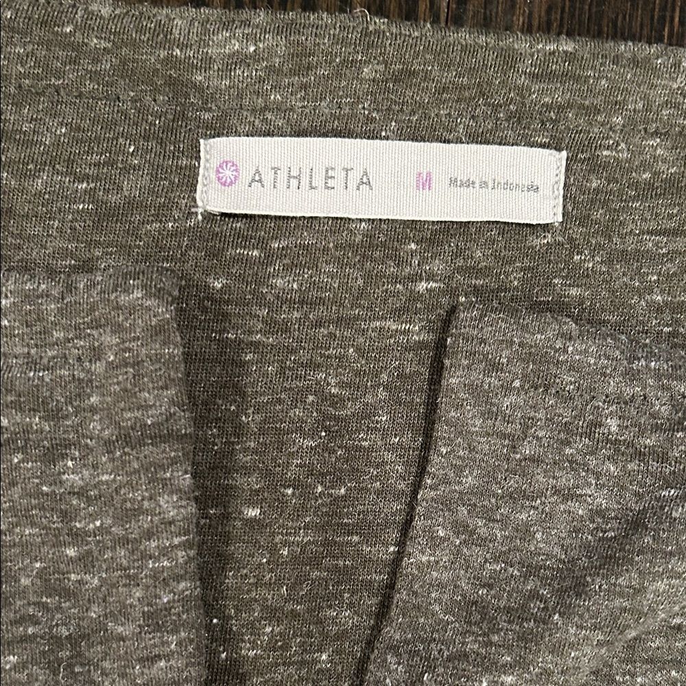 Athleta Linen Blend Gray Sleeveless Dress - Picture 2 of 6